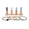 Wood Quoit Set for Kids Toys Wooden Ring Toss Quoits Game Set