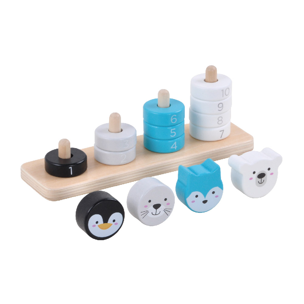 Early Education Wooden Animal Stacking Toys Children’s Shape Matching Building Block Toys