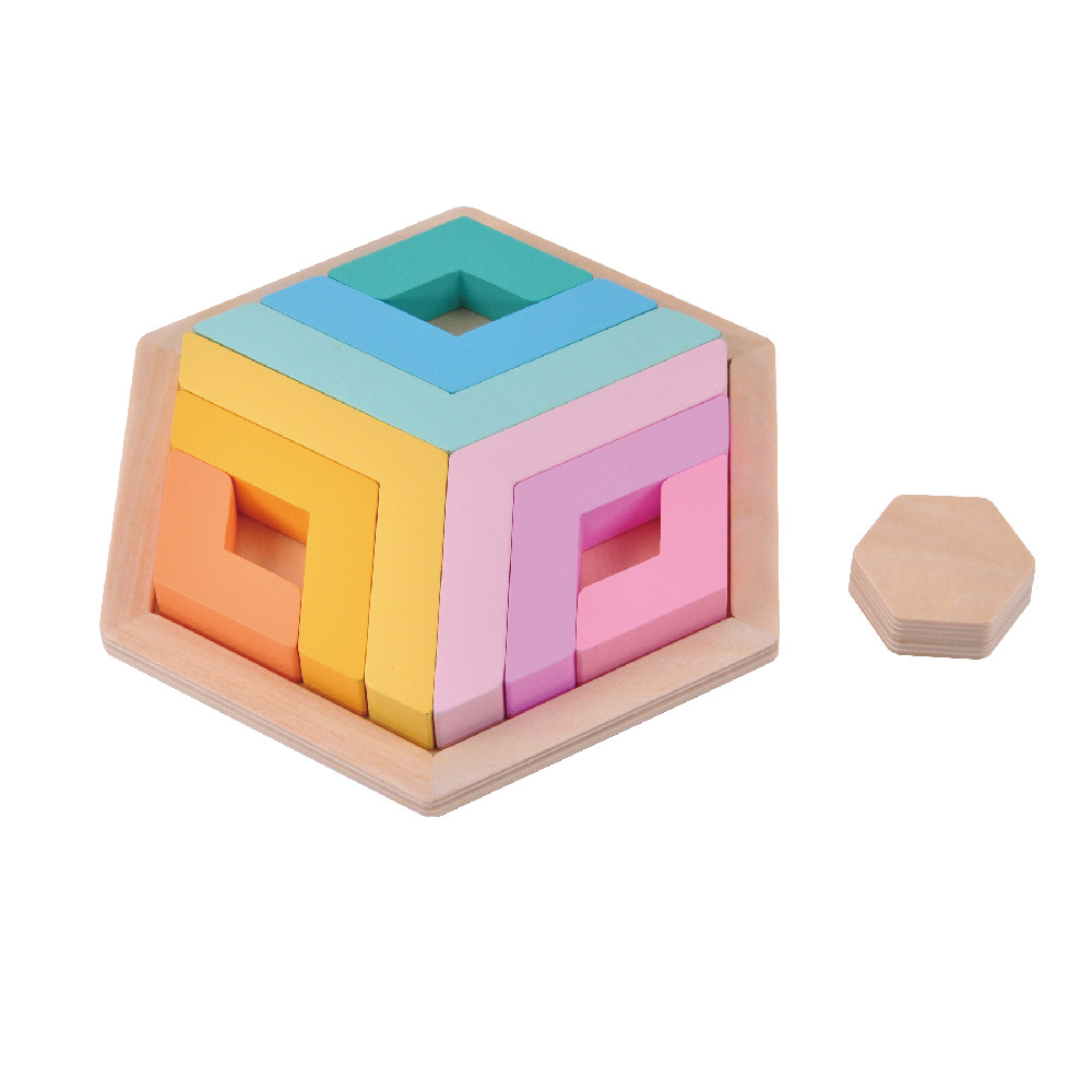 Wooden rainbow puzzle disc educational toys suitable for children's interactive games educational toys