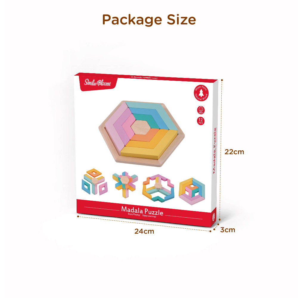 Wooden rainbow puzzle disc educational toys suitable for children's interactive games educational toys - Image 4
