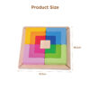 Wooden rainbow puzzle trays stacking games, educational toys