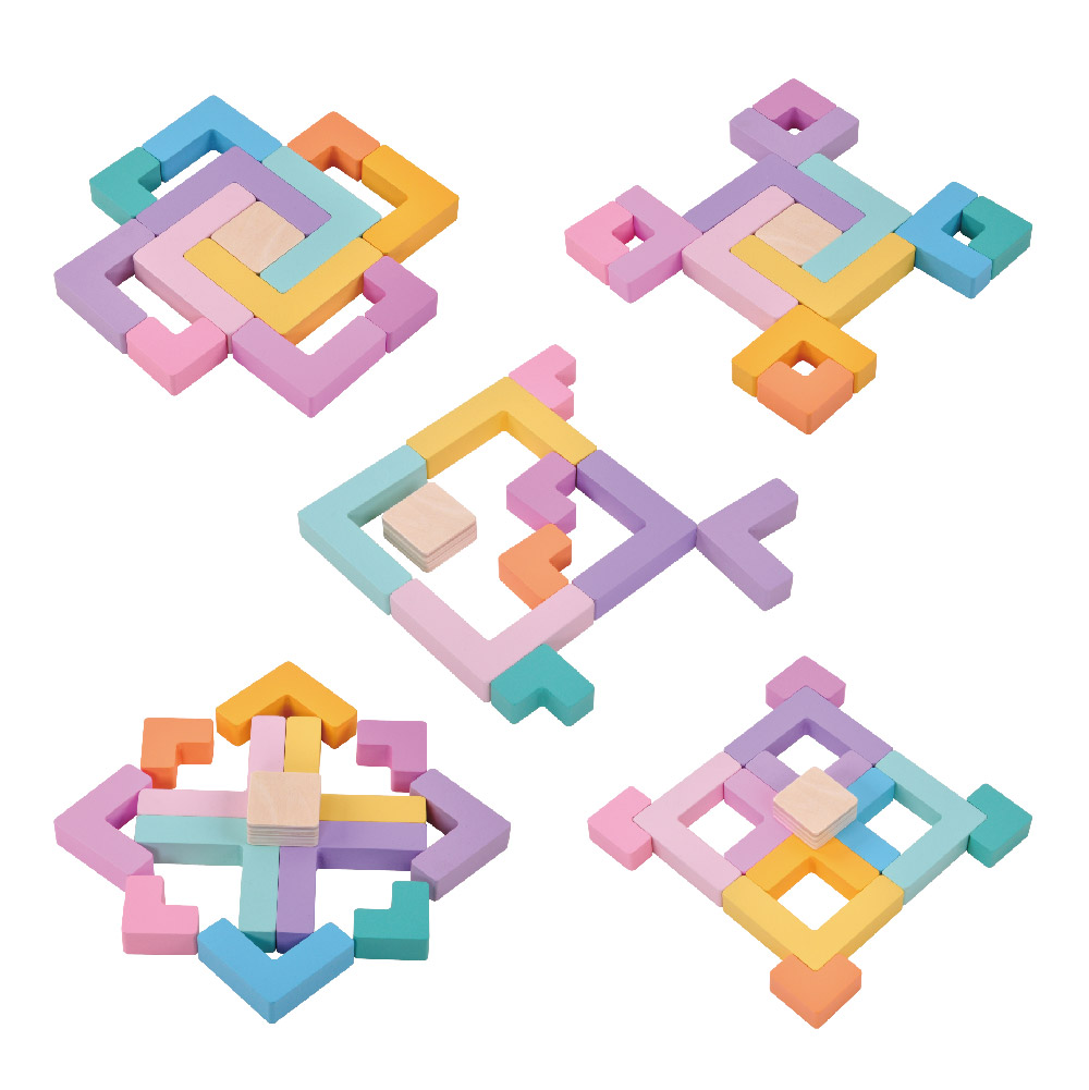 Building Blocks rainbow Stacking Game Blocks Puzzle Brain Teasers Toy - Image 2