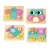 Children's educational wooden 3D puzzle toys Animal and traffic puzzles for toddlers