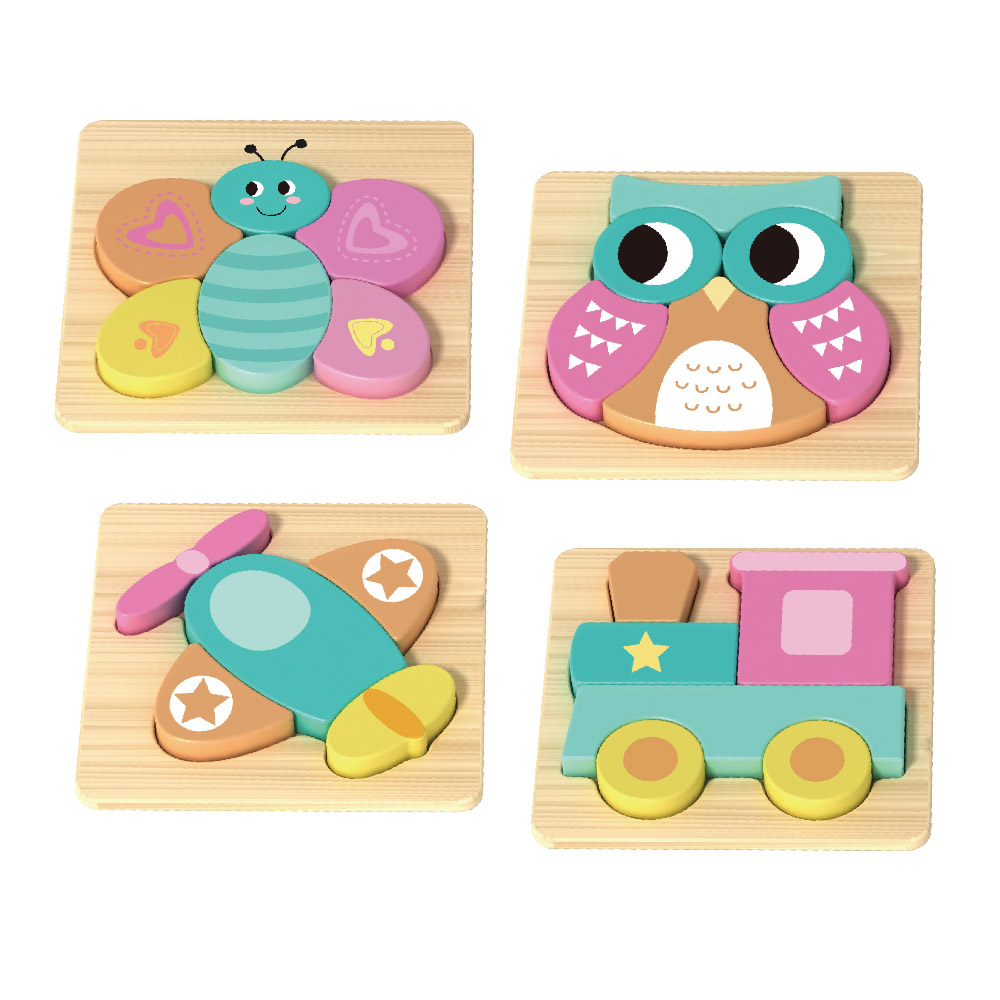 Children's educational wooden 3D puzzle toys Animal and traffic puzzles for toddlers