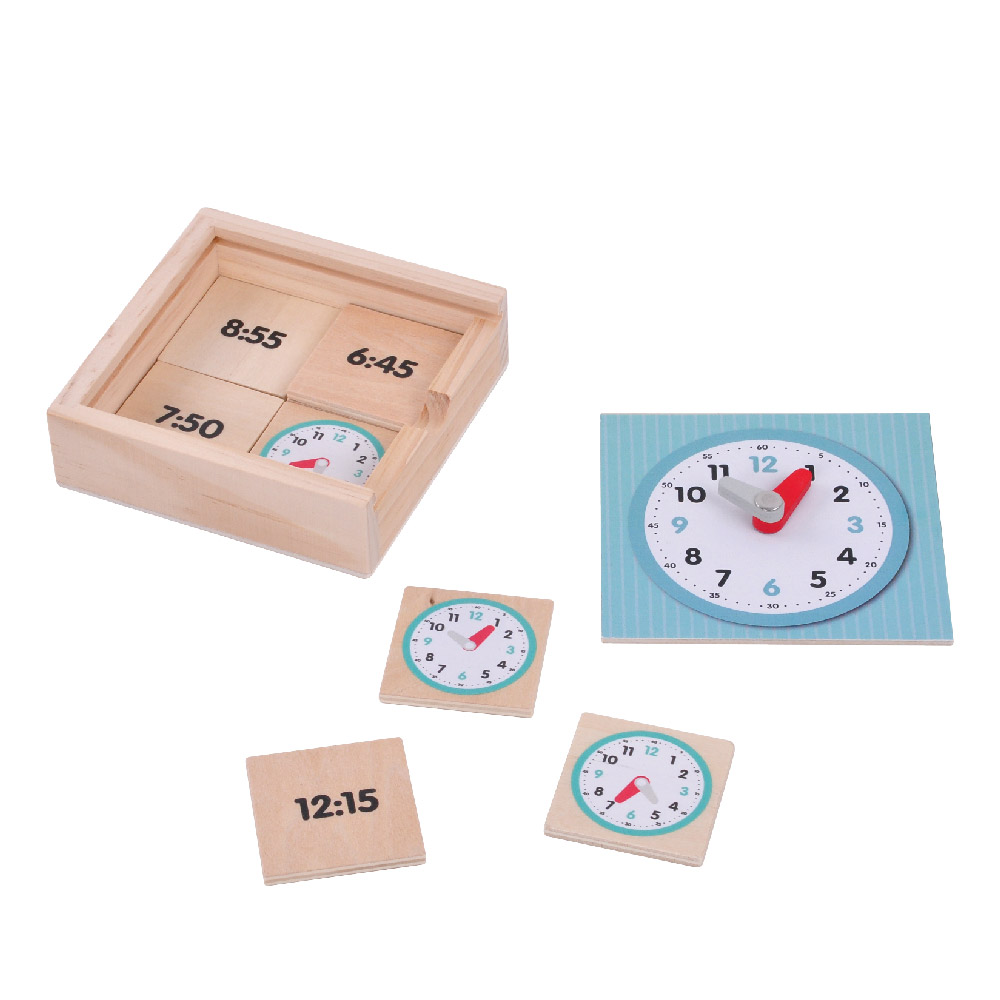 Kids Wooden Digital Clock Preschool Math Learning Toy Cognitive Enlightening Toy Learning Time - Image 2