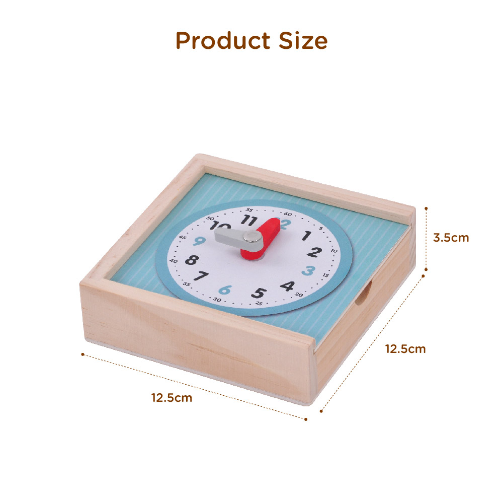 Kids Wooden Digital Clock Preschool Math Learning Toy Cognitive Enlightening Toy Learning Time - Image 4