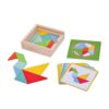 Montessori creative tangram puzzle shape building blocks matching box wooden children's toys educational puzzle game