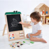 Wooden Blackboard Magnetic Drawing Art Tangram Beads Math Board Montessori Educational Creative Learning Toys for Kids