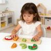 Wooden fruit geometric shape Montessori puzzle classification math building blocks preschool learning puzzle game