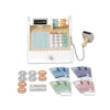 Wooden early education pretend play toys simulation multifunctional supermarket cash register toy set