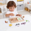 Wooden Develops Alphabet Words Spelling Letter Block Educational Learning Matching Letter Toys for Kids