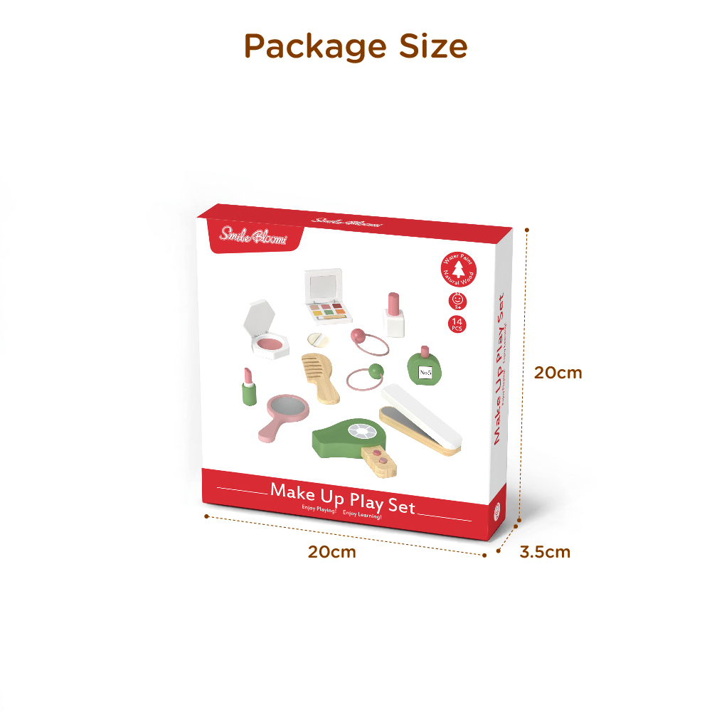 Wooden Cosmetic Set Children Role Playing Toys Fashion Hairdressing Makeup Toys Girls - Image 4
