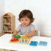 Wooden geometric shape stacking building blocks toys, educational toys, color shapes, learning early education toys