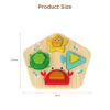 Children's wooden 3D puzzle ocean geometry puzzle children's cartoon wooden toddler Montessori learning shape early education baby