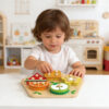 Wooden shape building blocks stacking toys shape color fruit classification geometric building blocks educational preschool toys