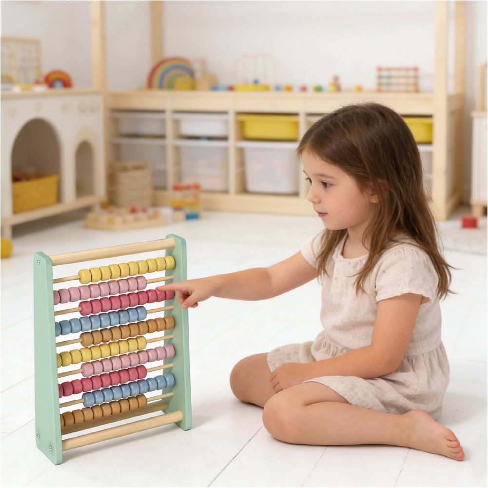 Wooden abacus math toys Digital counting calculation bead abacus Montessori game