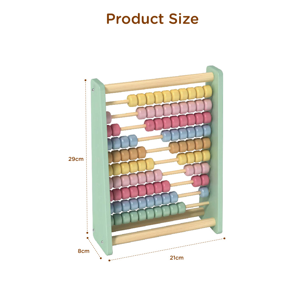 Wooden abacus math toys Digital counting calculation bead abacus Montessori game - Image 3
