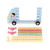 Wooden building block stacking games Wooden colored balance blocks Color recognition toys for preschoolers