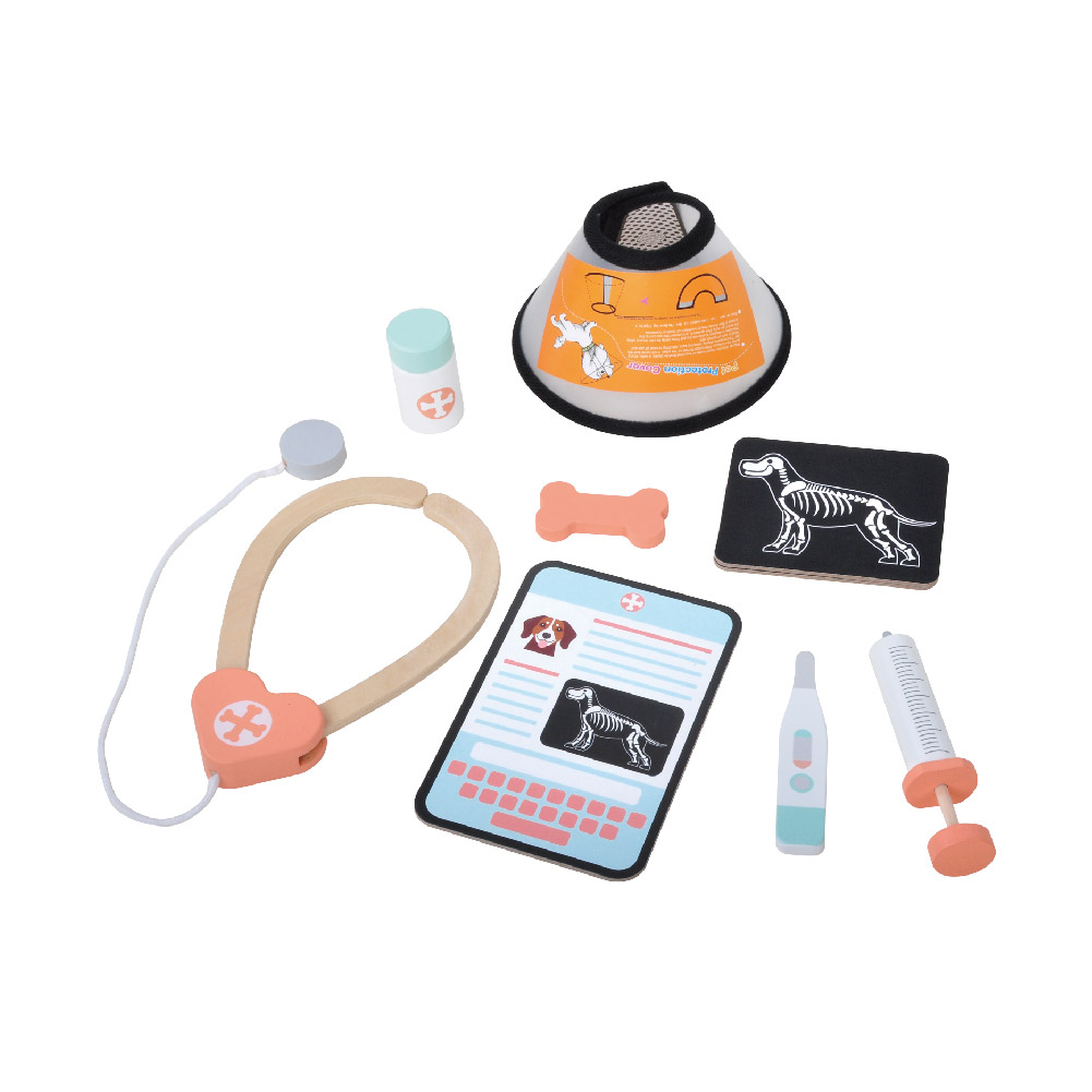 Wooden pet doctor game set role-playing puppy pet doctor educational preschool toys - Image 2