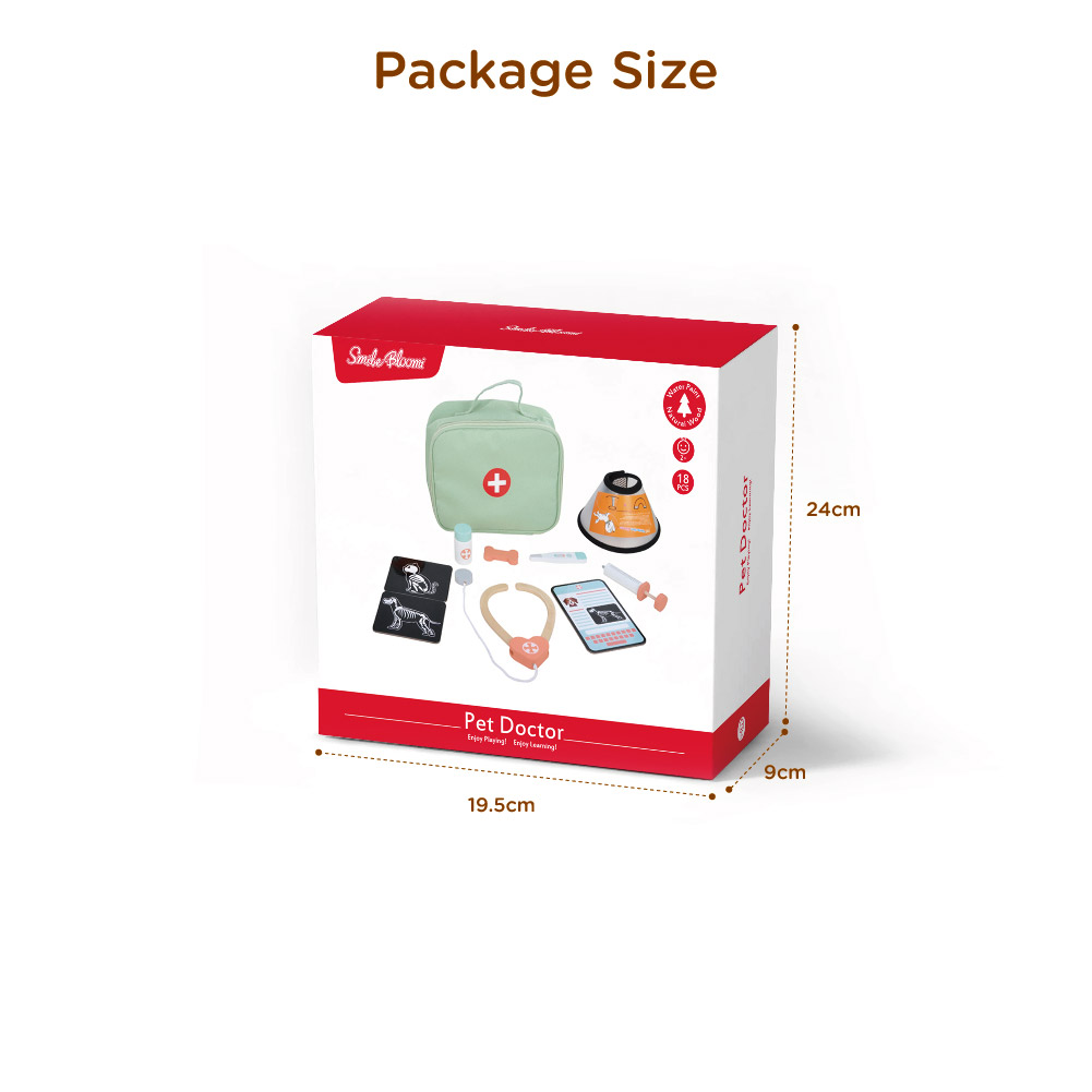Wooden pet doctor game set role-playing puppy pet doctor educational preschool toys - Image 5
