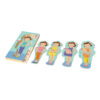 Human body pregnant multi-layer puzzle, children's early education puzzle, body cognition puzzle, wooden toys