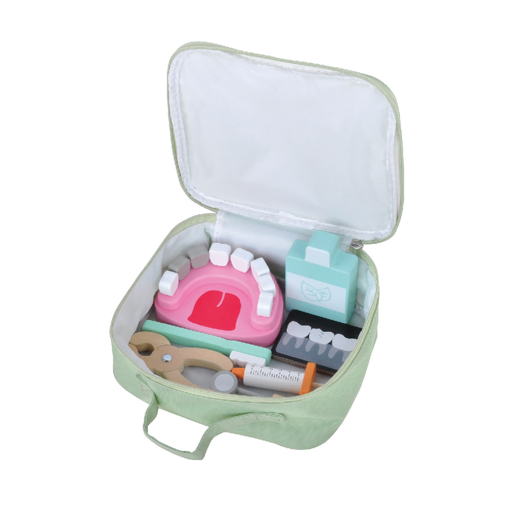 Wooden children's dental set toy children's doctor toy educational preschool toy - Image 4