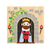Wooden Building Block Rubik's Cube Puzzle, Princess Castle 9-Piece Wooden 6-Sided Puzzle, Educational Toys for Kids