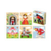 Wooden Building Block Rubik's Cube Puzzle, Princess Castle 9-Piece Wooden 6-Sided Puzzle, Educational Toys for Kids