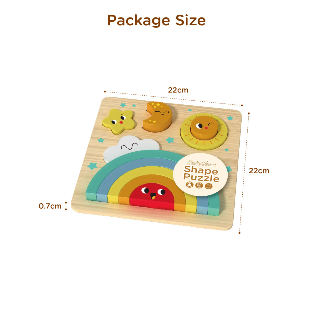 Wooden puzzles Montessori rainbow balance game puzzles Children's building block shape matching toys - Image 4