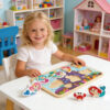 Wooden Mermaid Jigsaw Puzzle Educational Cute Mermaid Jigsaw Puzzle Suitable for Preschool Children's Toys
