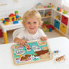 Wooden Pet Puzzle Children's 3D Animal Puzzle Matching Game Learning Puzzle Toys