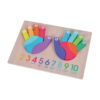 Children's math teaching aids Montessori finger hand counting game toys children's education math wooden toys