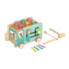 Montessori wooden multifunctional farm bus hit hamster catch bugs busy box game children's educational activity toys