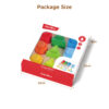 Montessori shape stacking color sorting wooden block puzzle toys for toddlers
