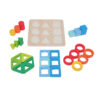 Montessori shape stacking color sorting wooden block puzzle toys for toddlers