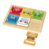 Wooden shape building block puzzles, educational cognitive public transportation toys, children's geometric shape puzzles
