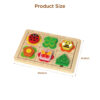 Wooden shape building block puzzle, educational wooden shape matching, children's cognitive geometric shape puzzle