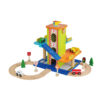 Wooden parking lot early childhood education role playing game with elevator helicopter pad parking lot wooden parking lot toys