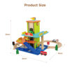 Wooden parking lot early childhood education role playing game with elevator helicopter pad parking lot wooden parking lot toys