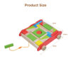 Children's wooden building blocks with carts Multifunctional large grain trailer building block educational toy