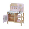 Pink cooking wooden set toys girls hobby play house kitchen toys