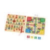2 in 1 letter maze chess board and flying chess combination wooden children's educational concentration toys