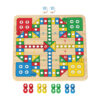 2 in 1 letter maze chess board and flying chess combination wooden children's educational concentration toys