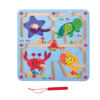 Montessori 2 in 1 marine animal maze chess board and flying chess combination wooden children's educational concentration toys