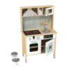 Children's wooden kitchen toy set | Including microwave, refrigerator and pots | Fun pretend cooking toys | Suitable for children's pretend games