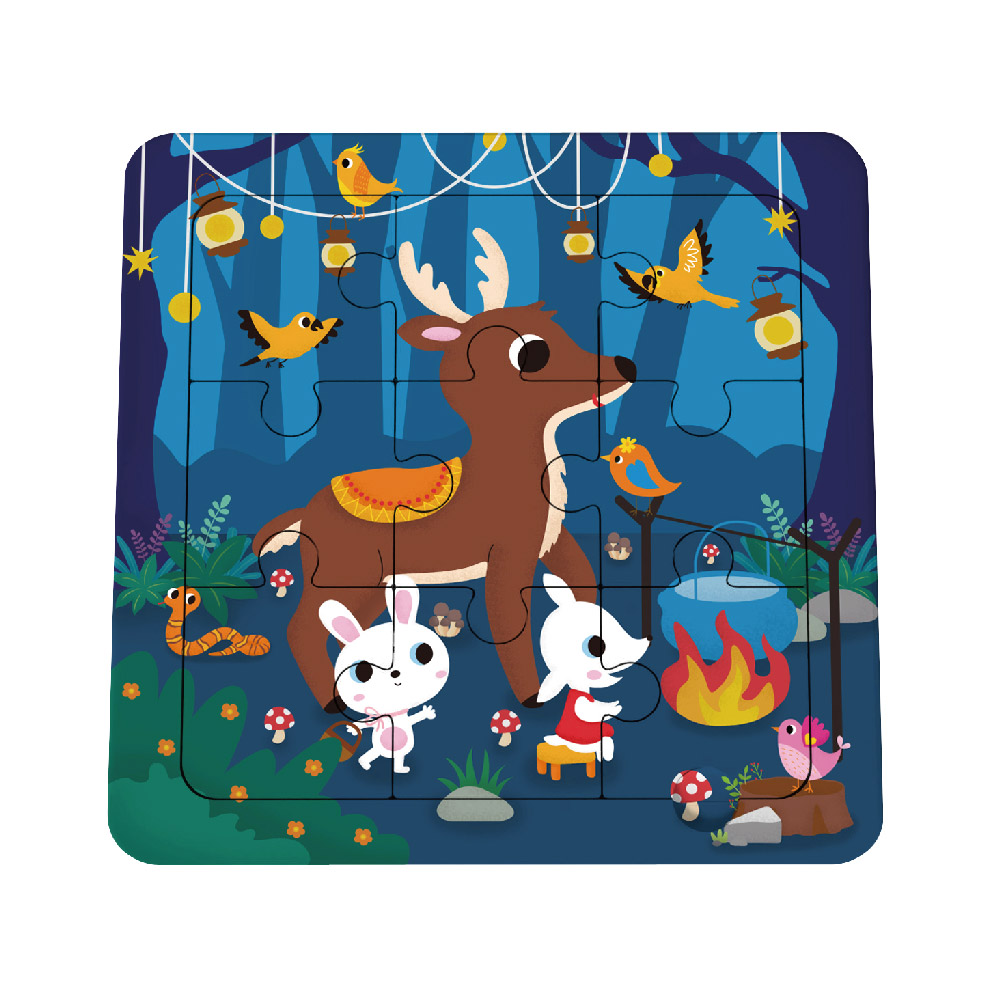 Wooden 9-piece cartoon puzzles Children's mini animal puzzle toys - Image 4