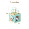 Wooden Rubik's Cube Toys Beaded Maze Gear Building Blocks Shape Matching Abacus Stand Children's Educational Multifunctional Activity Rubik's Cube Learning Toys