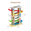 Wooden children's racing track gliding toy children's educational mini racing game