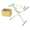 Wooden clothes drying rack set is suitable for children's indoor and outdoor role-playing games