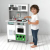 Wooden kitchen toy set, role-playing learning cooking set toys, fun pretend cooking toys, educational children learn kitchen waste sorting